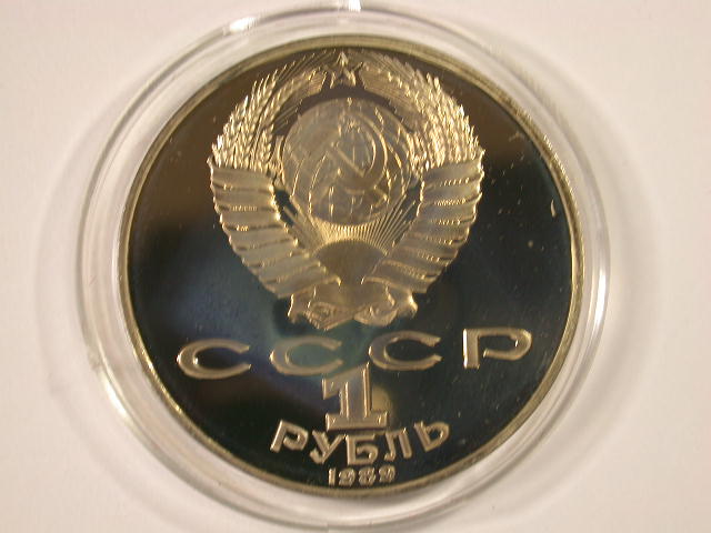  12030  CCCP/Russland  1 Rubel von 1989  Schewtschenko in PP fein   