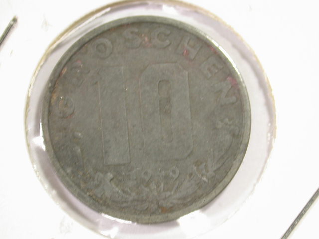 12031 Österreich 10 Groschen 1949 in ss-vz