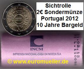 Portugal Rolle 2 Euro Sondermünze 2012...10 J. Bargeld   