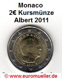 Monaco ...2 Euro Kursmünze...2011...unc.   