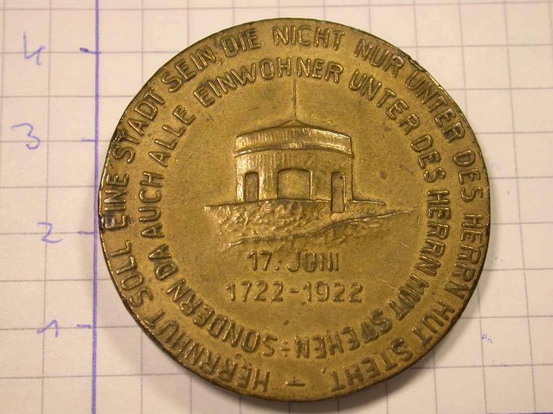 A108 Herrnhut/Ostsachsen 1922 auf 200 J. Gründung in vz/vz-st   