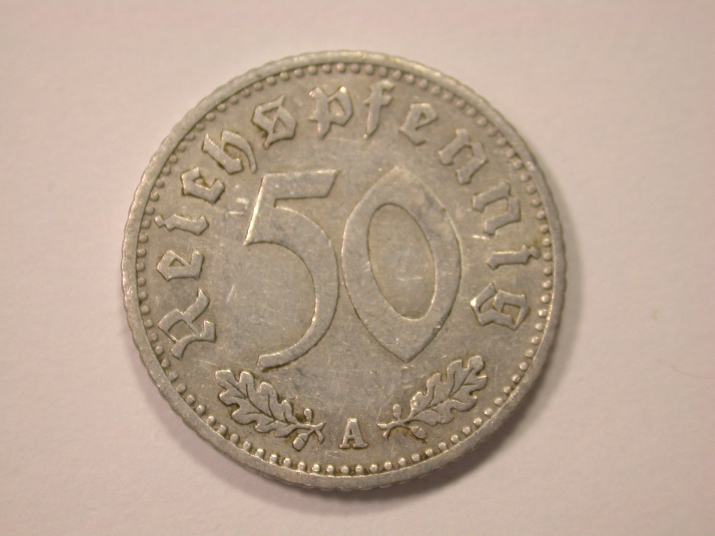  12033 3. Reich  50 Pfennig  1935 A  in sehr schön   