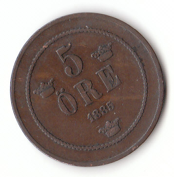  5 Ore Schweden 1885 (F622)   