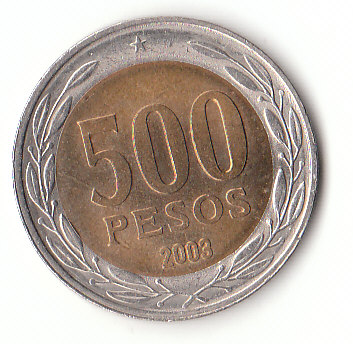 500 Pesos Chile 2003 (F624)