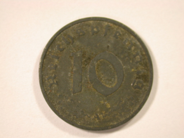  12034  Drittes Reich 10 Pfennig 1942 A in sehr schön   