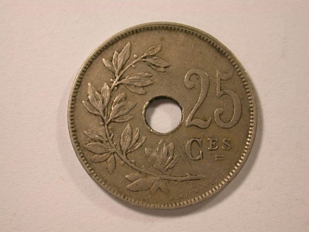 12035 Belgien 25 Centimes von 1923 in ss/ss-vz