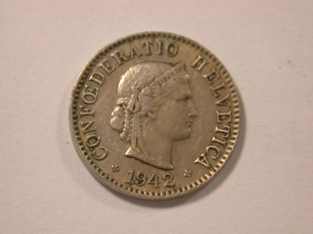 12035 Schweiz 5 Rappen von 1942 in ss-vz