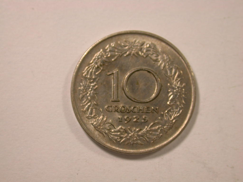 12033 Österreich 10 Groschen 1925 in vz+