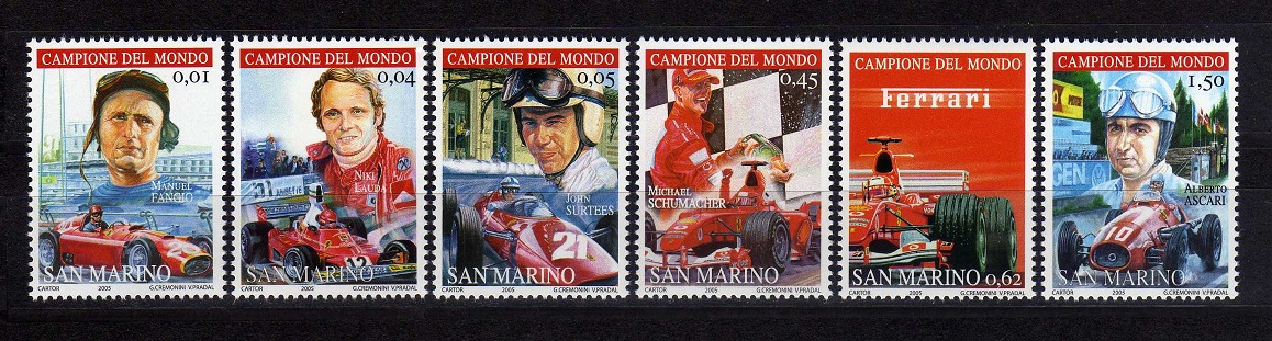  San Marino 2005 <i>Ferrari</i> 2,67 € Kompl.-Satz **Postfrisch **MAX. 240.000 Sätze** rar   