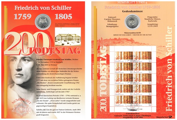  Deutschland  10 Euro (Gedenkmünze) 2005 G  FM-Frankfurt  Feingewicht: 16,65g  Silber stempelglanz   
