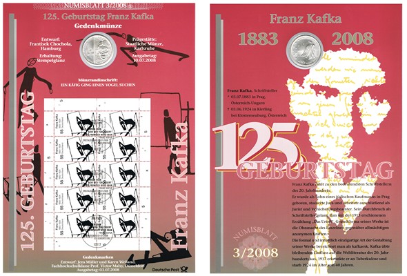  Deutschland  10 Euro (Gedenkmünze) 2008  FM-Frankfurt  Feingewicht: 16,65g  Silber stempelglanz   