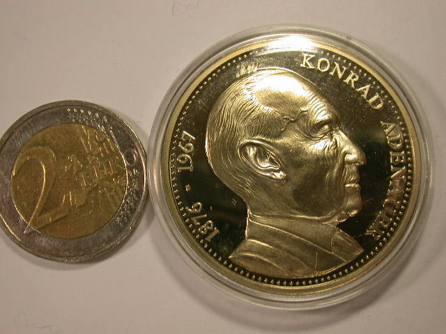  12040  große Adenauer Medaille in PP/Proof !!   