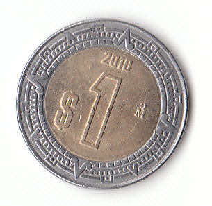  1 Peso Mexiko 2010 (F658)   