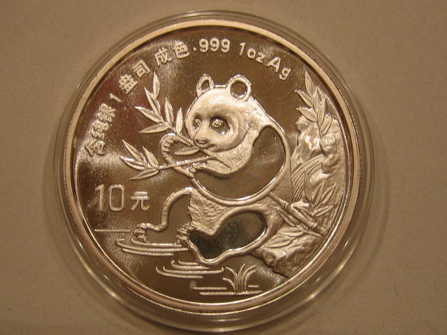  China Panda 10 Yuan 1991 Typ 2   