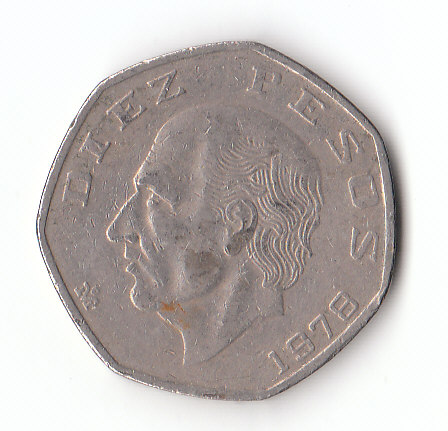  10 Pesos Mexiko 1978 (F672)   