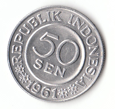  50 Sen Indonesien 1961 (F667)   