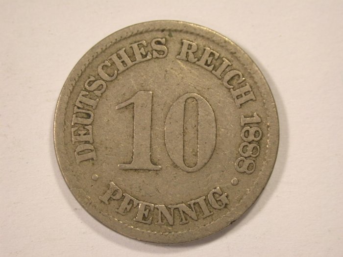 12042 10 Pfennig 1888 A in schön+