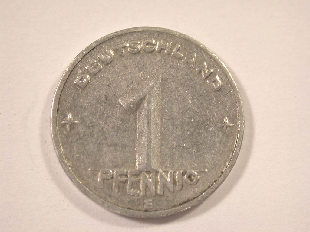  12043 DDR  1 Pfennig  1950 E  in ss+   