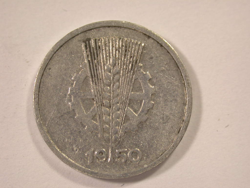  12043 DDR  1 Pfennig  1950 E  in ss+   