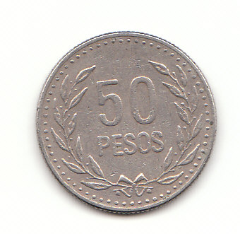50 Peso Kolumbien 1991 (F708)