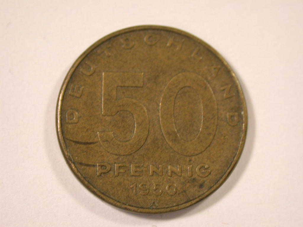 12043 DDR 50 Pfennig 1950 in vz/vz-st