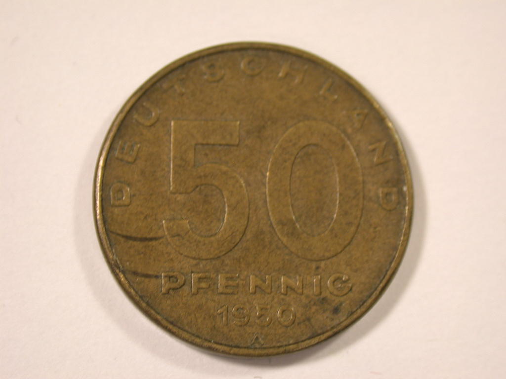  12043 DDR  50 Pfennig  1950  in vz/vz-st   