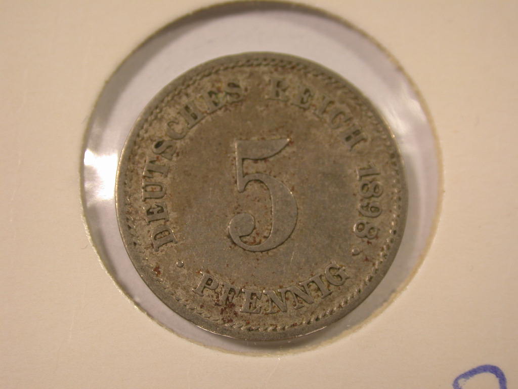  12043 KR  5 Pfennig  1898 E in ss/ss-vz   