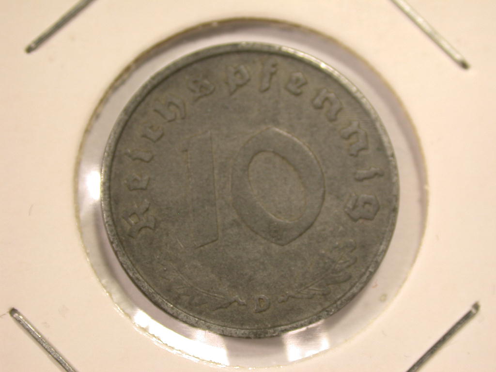  12043  III. Reich  10 Pfennig 1941 D  in ss-vz/vz   