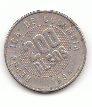  200 Pesos Kolumbien 1994  (F713)   