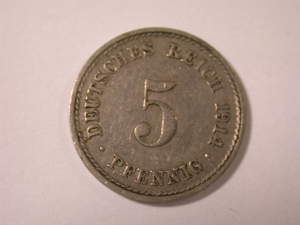12044 KR 5 Pfennig 1914 A in ss+