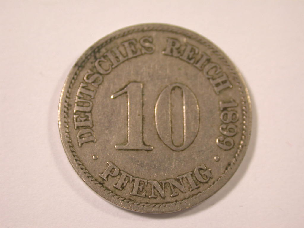12044 KR 10 Pfennig 1899 A in ss
