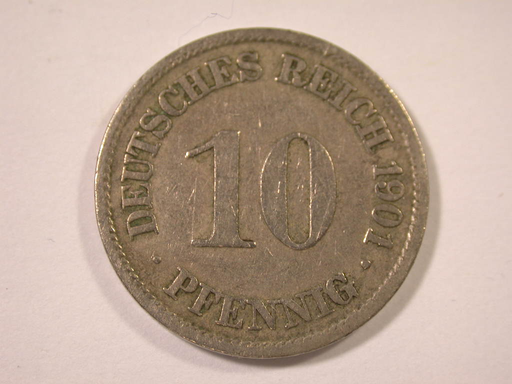  12044 KR  10 Pfennig  1901 A in ss   