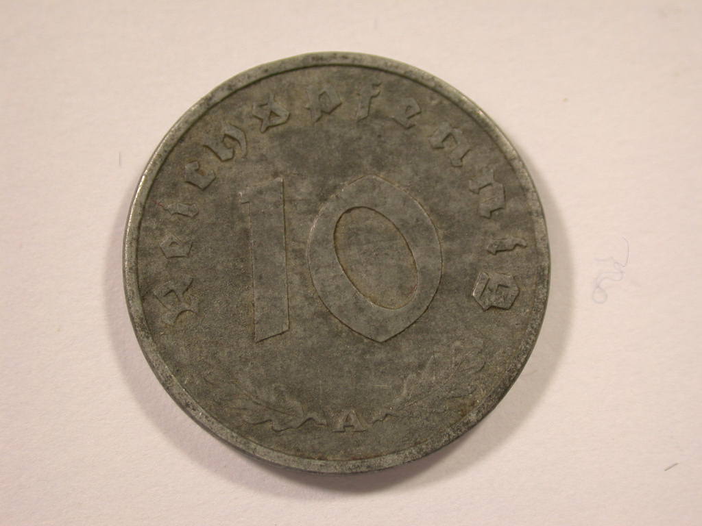  12044 III. Reich  10 Pfennig  1943 A  in vz   