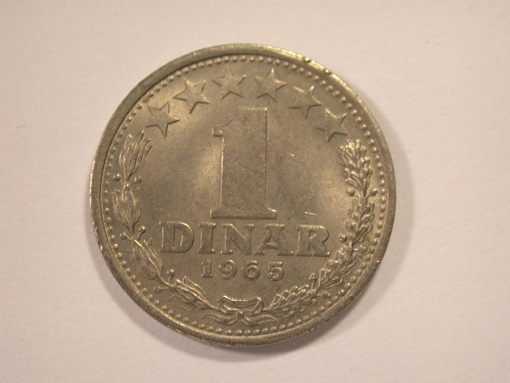 12044 Jugoslawien 1 Dinar 1965 in vz-st/f.st