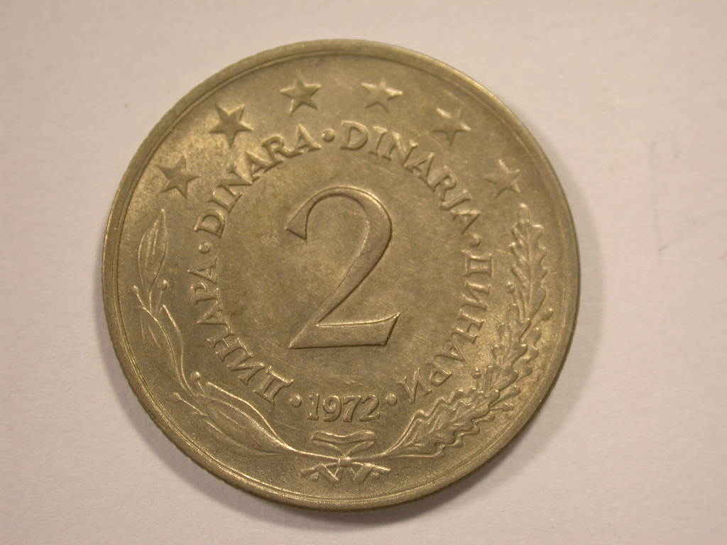  12044 Jugoslawien  2 Dinar  1972  in f.st/st   