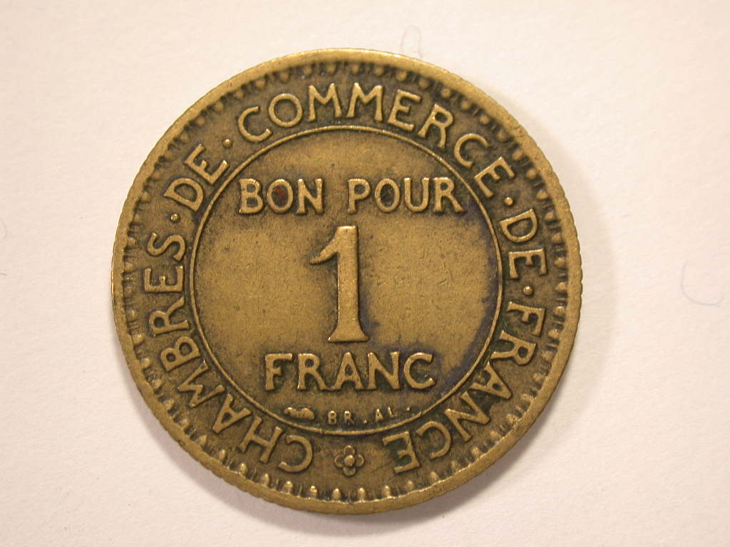  12044 Frankreich  1 Franc  1924  Commerc Industrie in ss   