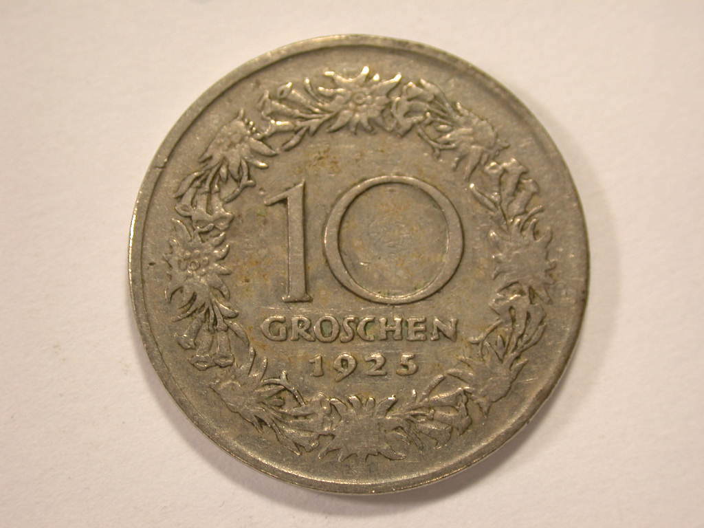  12044  Österreich  10 Groschen  1925  in ss/ss-vz   