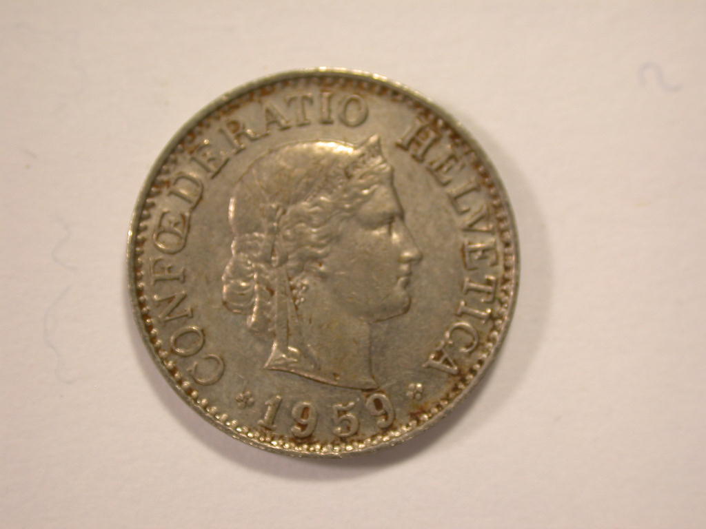 12044 Schweiz 10 Rappen 1959 in vz/vz+