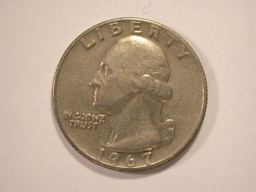 12044 USA 1/4 Dollar 1967 in vz