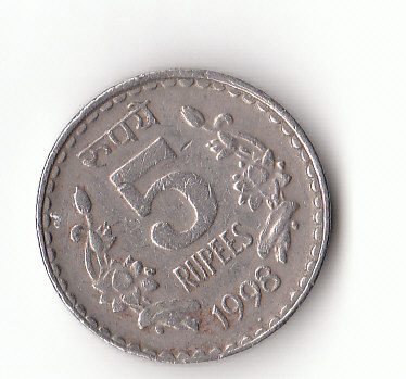  5 Rupees Indien 1998 (F733)   
