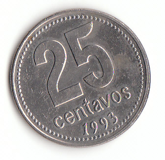  25 Centavos Argentinien 1993 (F755)   