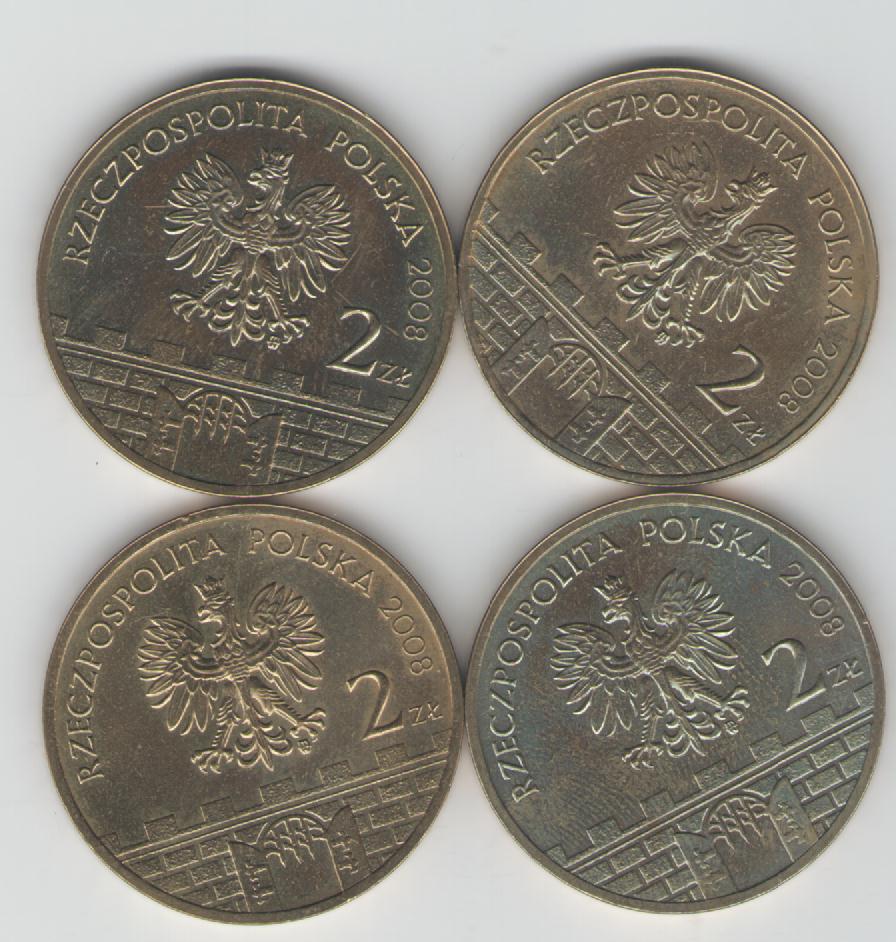  4x2 Zlote  Polen (Historische Städte)2008(k39)   