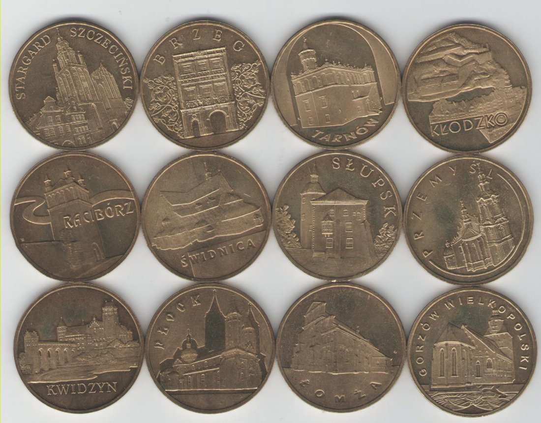  12x2 Zloty  Polen (Historische Städte)2007(k40)   