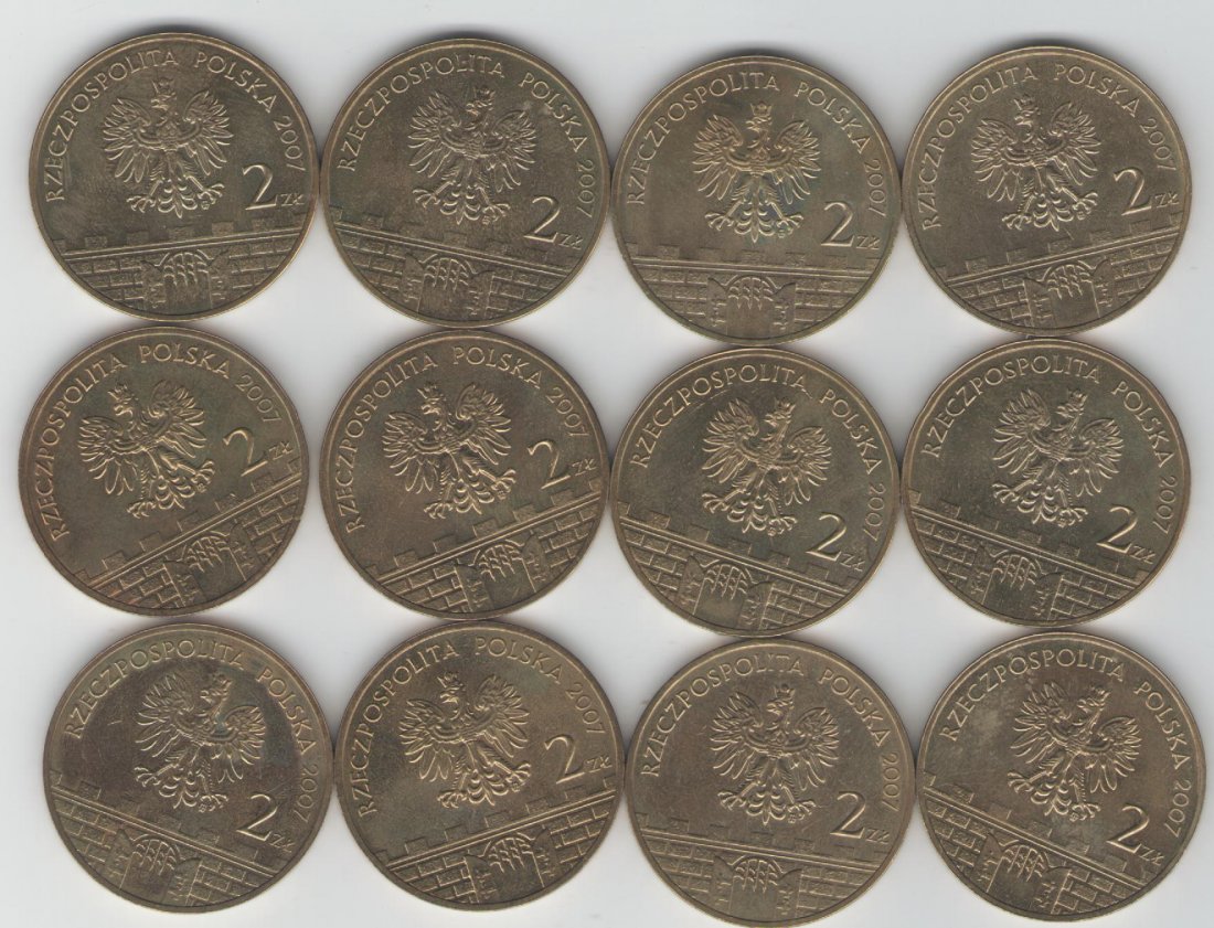  12x2 Zloty  Polen (Historische Städte)2007(k40)   