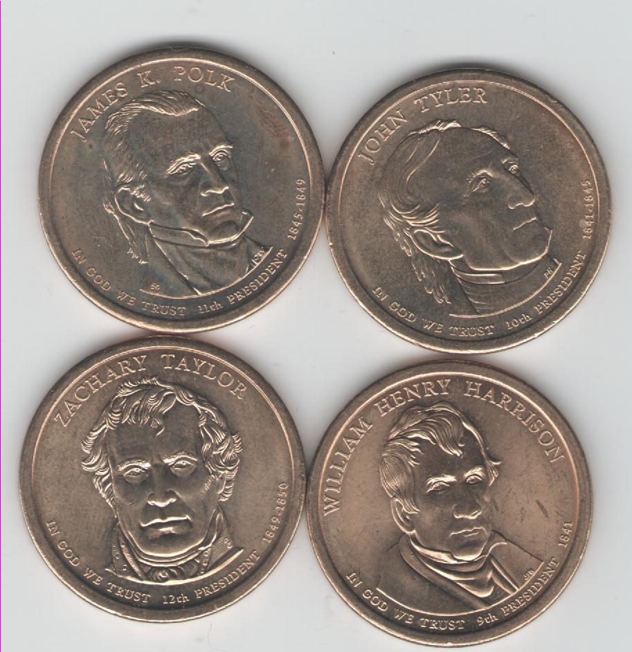  4x 1 Dollar USA 2009 (Präsidenten)  Prägung P(k51)   