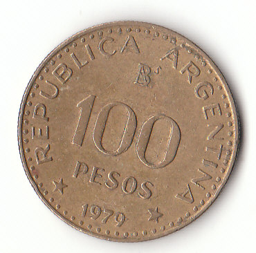  100 Peso Argentinien 1979 (F760)   