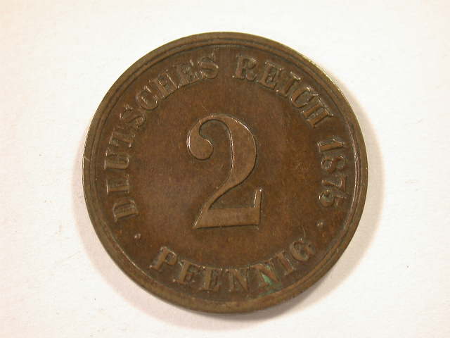 12046 2 Pfennig 1875 G in vz/vz-st