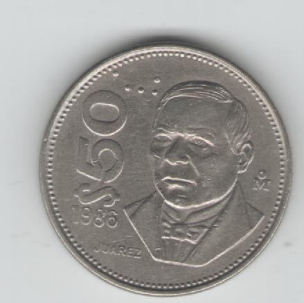  50 Pesos  Mexiko 1986(k63)   