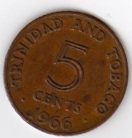  Trinidad & Tobago 5 Cents 1966   