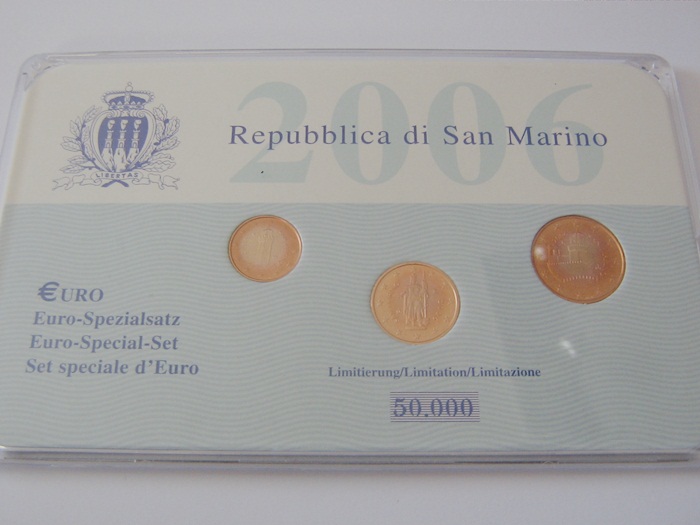  San Marino Minisatz 2006 3 Münzen   